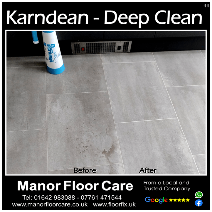 Karndean deep clean - half way through.