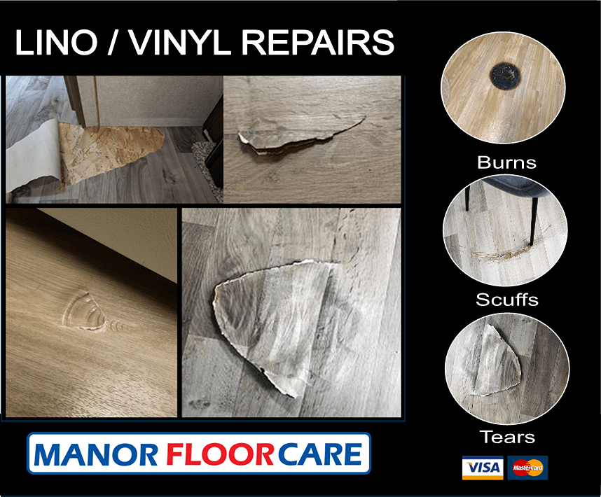 Vinyl and Lino Floor Repair services in Middlesbrough, Stockton on Tees, Redcar, Hartlepool and Darlington
