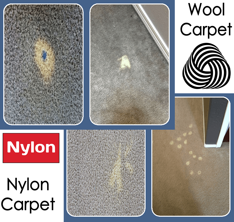 Wool and Nylon bleach stain correction from Manor Floor Care