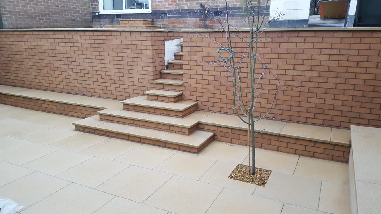 Wall, steps and patio project