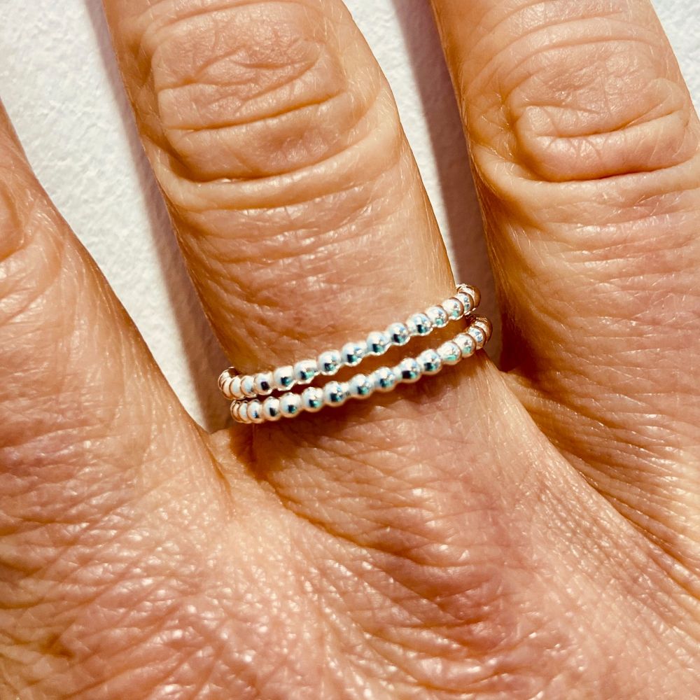 Sterling silver ball  stacking ring