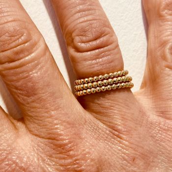 Gold filled ball stacking ring