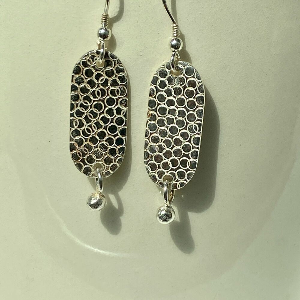 Silver hanging earrings