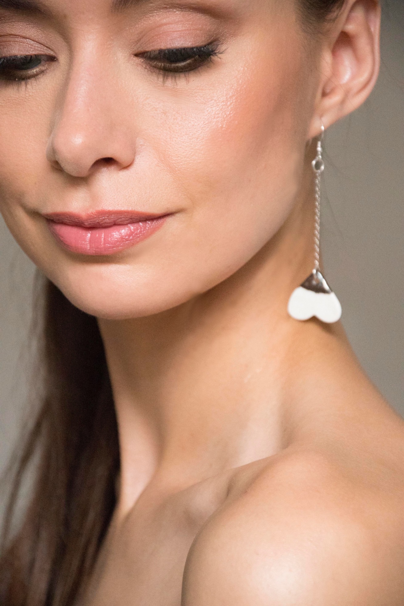 heart earrings, ceramic jewellery