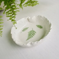 Fern ceramic dish, for your rings, earrings or tealights.