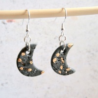 Porcelain earrings - two moons 