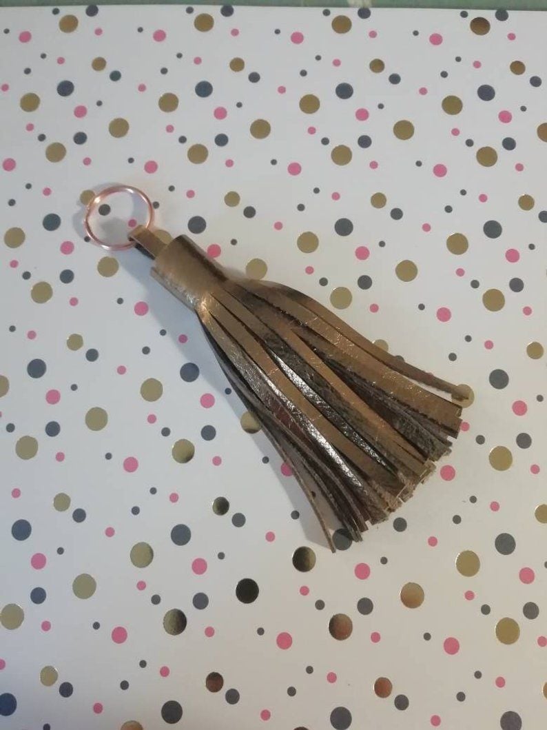 leather tassel keyring