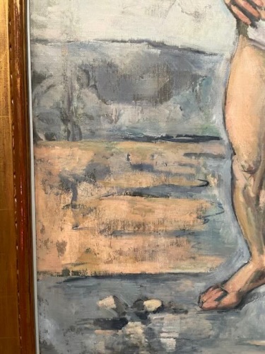 Cezanne The Bather close up texture