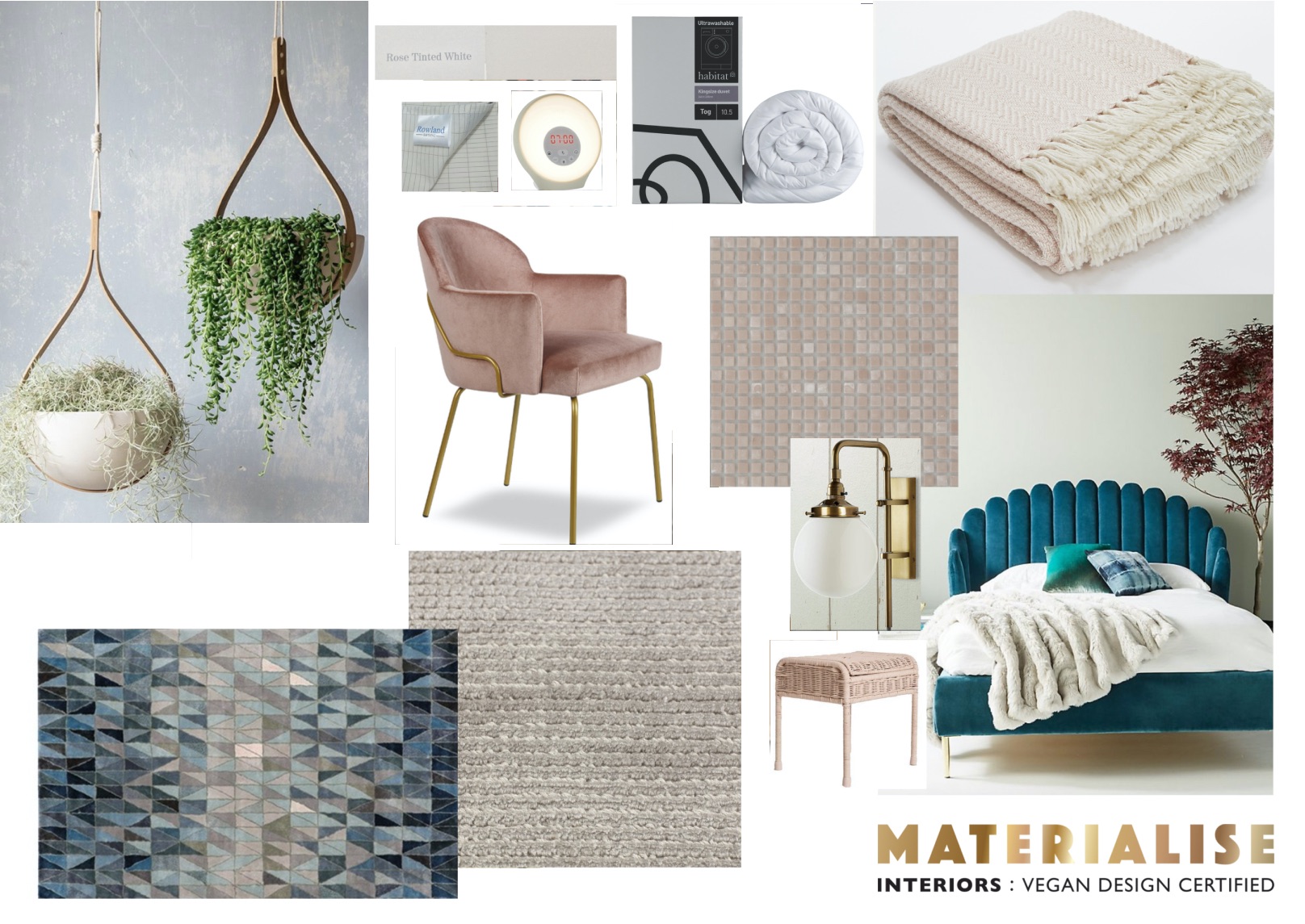 Mood Board  bedroom sustainable and cruelty free client 20.17.05