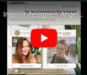 CONVERSATION SERIES part 6 Interior designers Angela Cheung & Chloe Bullock discuss interior designâ€¦ Becoming an interior designer This week we discuss our career paths and share useful information to help aspiring designers.