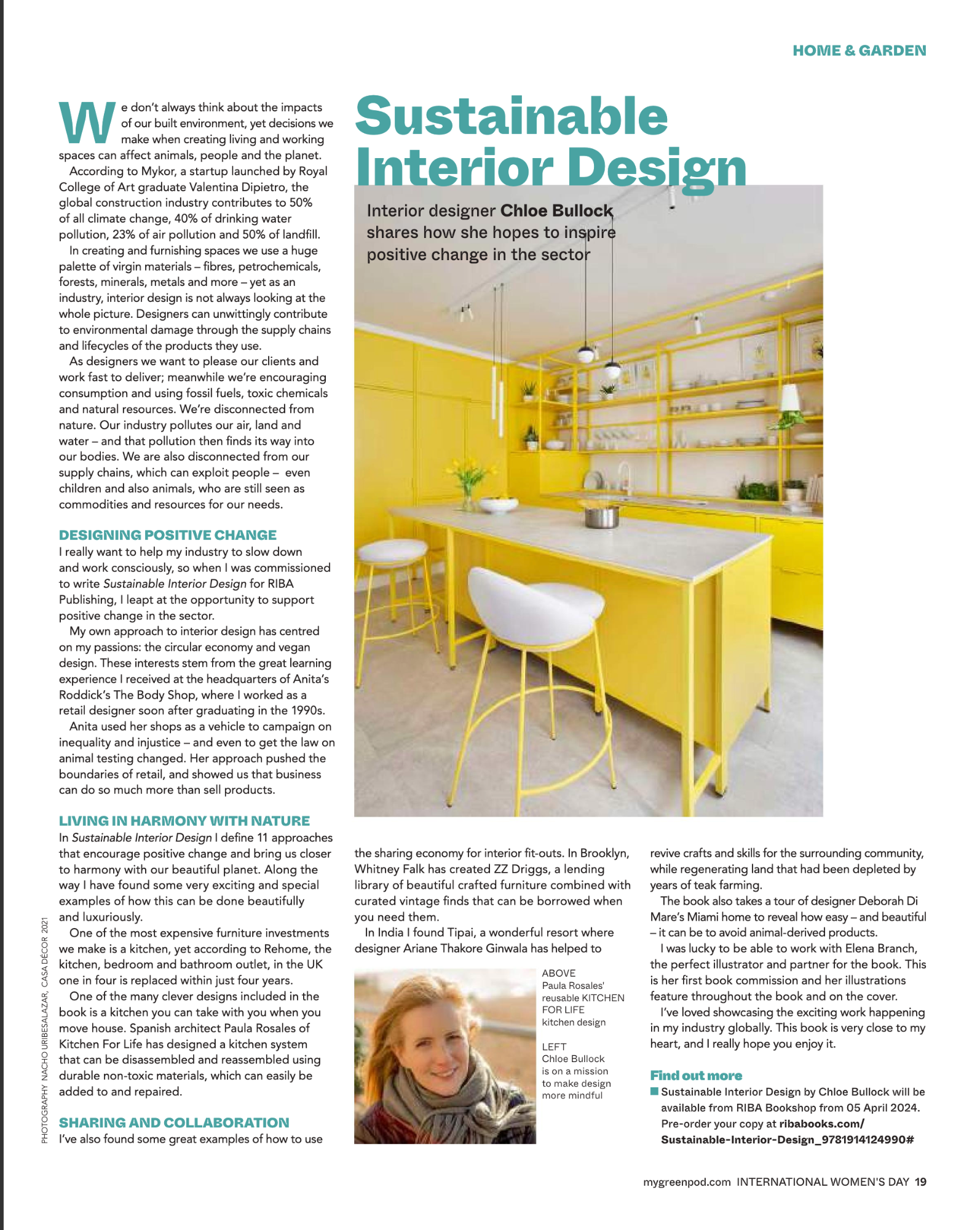 Article on sustainable Interior design