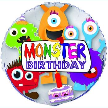 Monster Birthday Foil Balloon