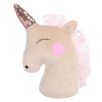 PALE BLUSH UNICORN DOOR STOP