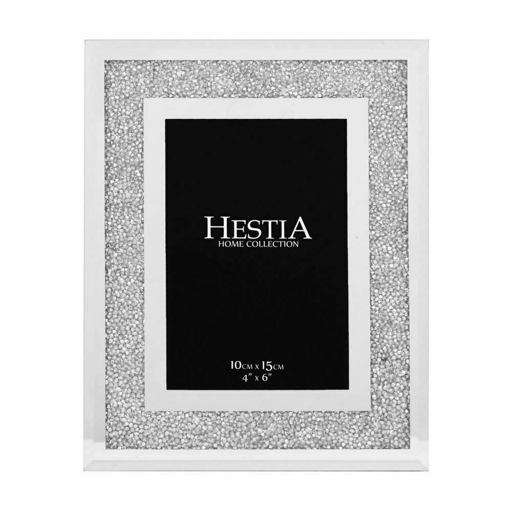 Hestia Home Collection Crystal Sparkly Edged Picture Photo Frame