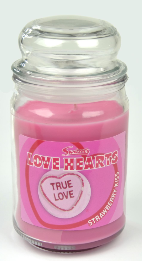 Swizzels Love Hearts Scented Candle (453g) Strawberry Kiss