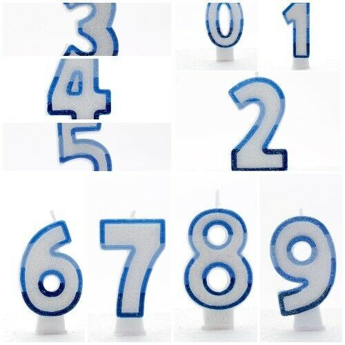 Birthday Candles Single Numbers - Blue