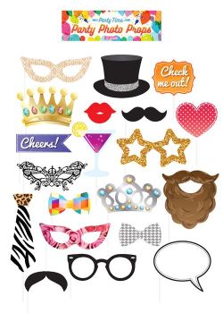 Party Time Phot Props - 20 Pieces