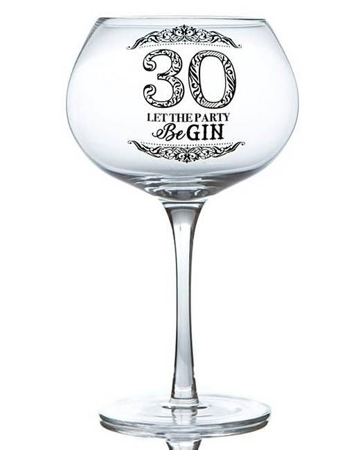 30 Let The Party Be Gin Birthday Gin Glass