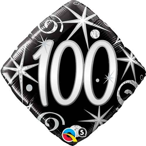 100 Foil Balloon Black