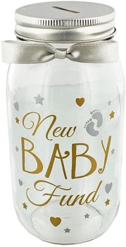 New Baby Fund Glass Jar / Money Box