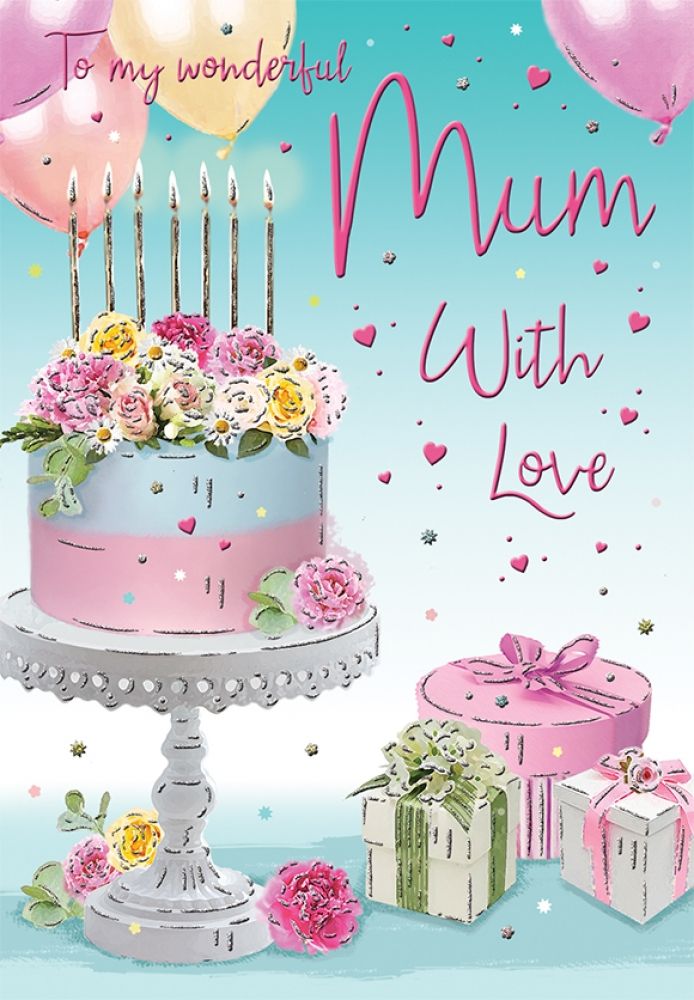 To My Wonderful Mum With Love - Cake