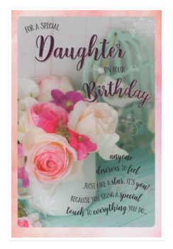 For A Special Daughter On Your Birthday - Card