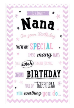             To A Lovely Nana On Your Birthday - Card