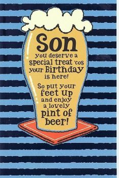 Son Beer Birthday - Card