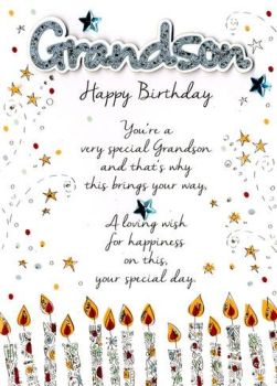  Grandson Happy Birthday - Card