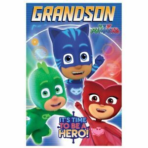  Grandson It's Time To Be A Hero - Birthday Card
