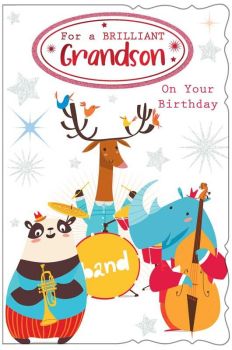 For A Brilliant Grandson On Your Birthday - Card