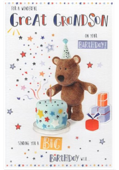 For A Wonderful Great Grandson On Your Birthday - Card