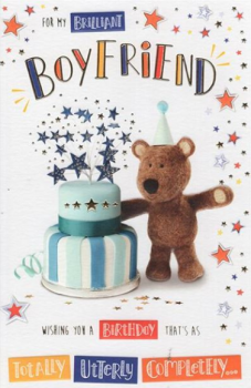 For My Brilliant Boyfriend Wishing You a Birthday That's Totally Utterly Completely... - Card