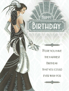 Happy Birthday - Art Deco - Card