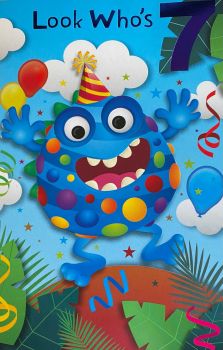  7 Monster Birthday Card