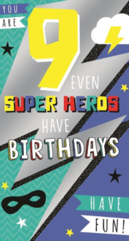  9 Super Heroes - Have Birthdays - Card