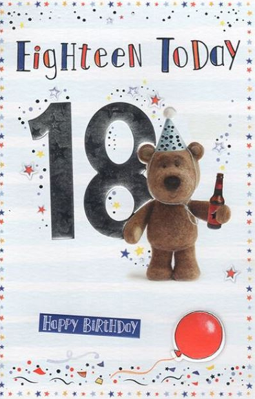   18 Today Happy Birthday Card
