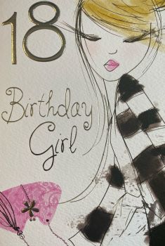     18 Birthday Girl Birthday Card