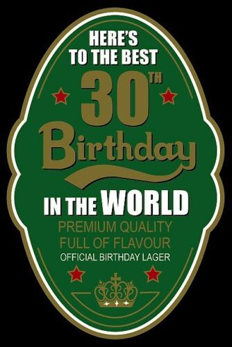 30th Birthday In The World Official Lager Funny Birthday Card