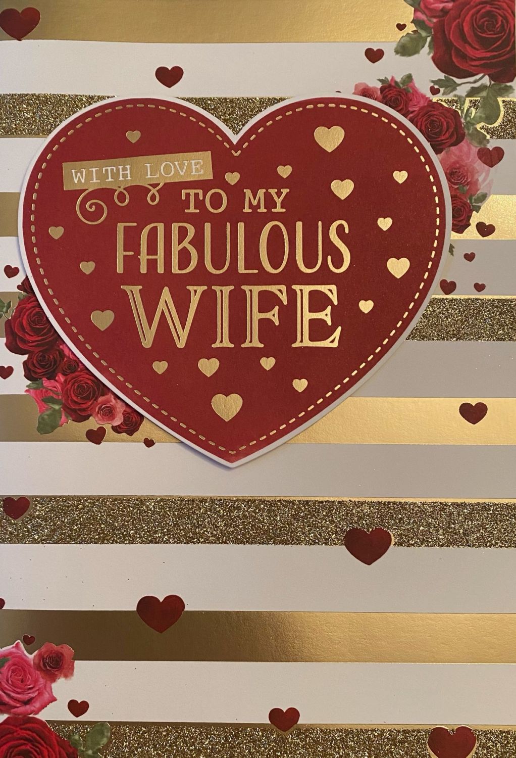With Love To My Fabulous Wife - Valentine's Card
