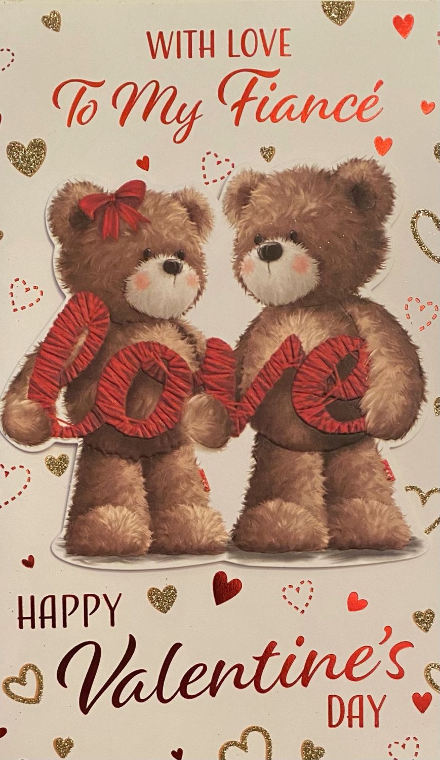 With Love To My Fiance Happy Valentine's Day - Card