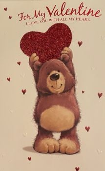 For My Valentine I Love You With All My Heart - Card