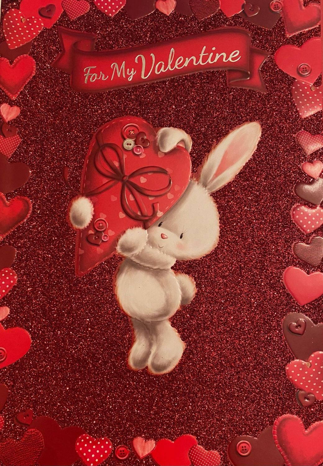 For My Valentine - Rabbit - Large Card