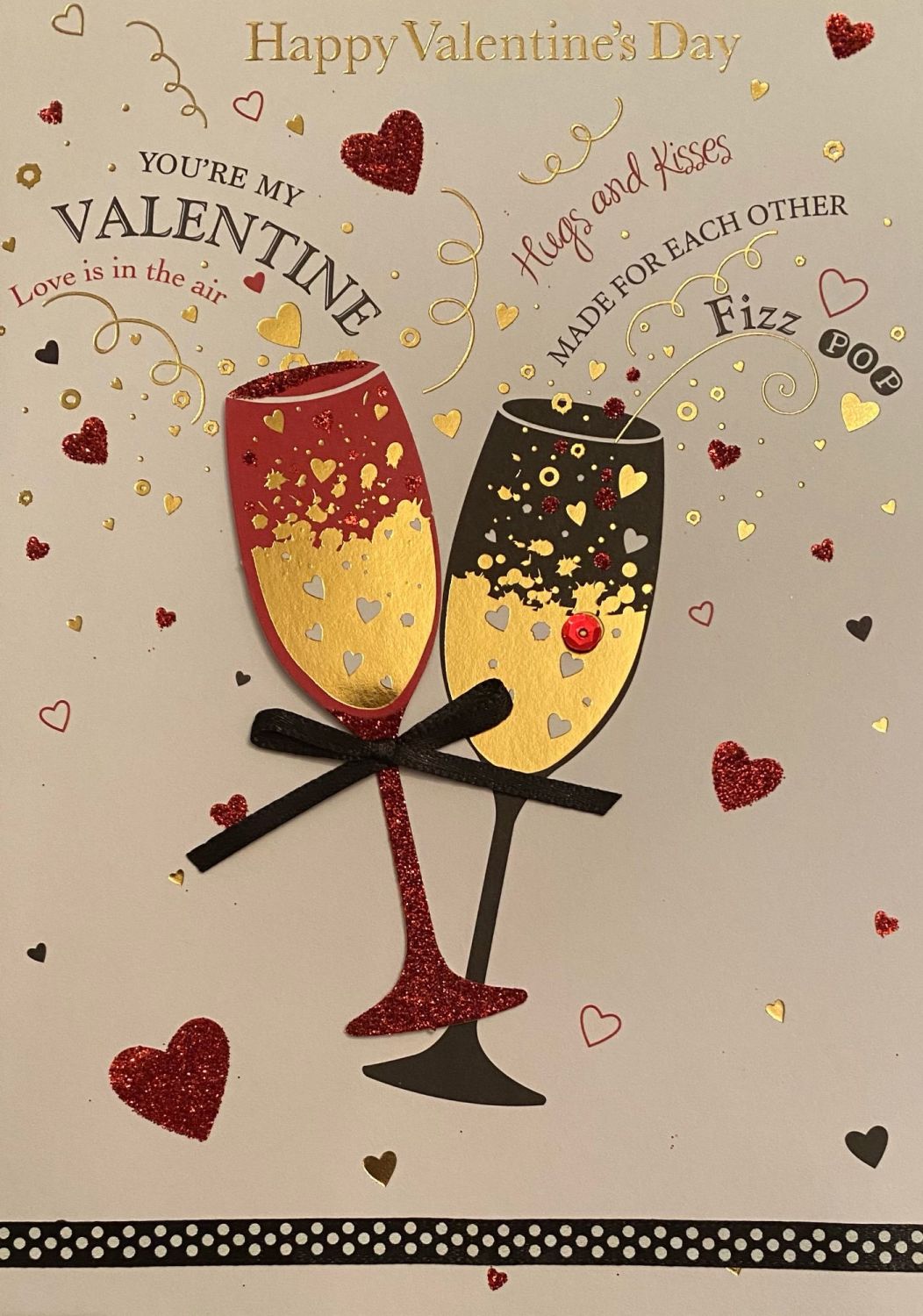 Happy Valentine's Day You're My Valentine - Handmade Card