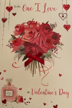 To The One I Love On Valentine's Day - Large Handmade Card