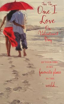 For The One I Love On Valentine's Day - Large Card