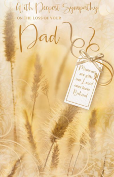 With Deepest Sympathy On The Loss Of Your Dad - Card