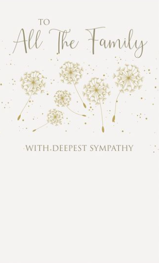 To All The Family With Deepest Sympathy - Card