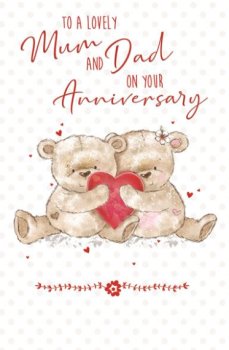 To A Lovely Mum And Dad On Your Anniversary - Card