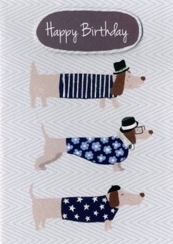 Happy Birthday - 3 Dogs - Birthday Card